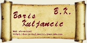 Boris Kuljančić vizit kartica